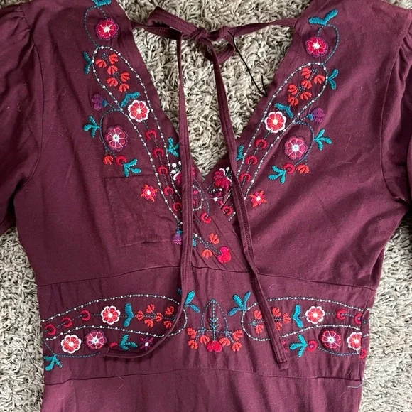 Johnny Was embroidered dress in size Small 3/4 sleeve - Picture 9 of 10